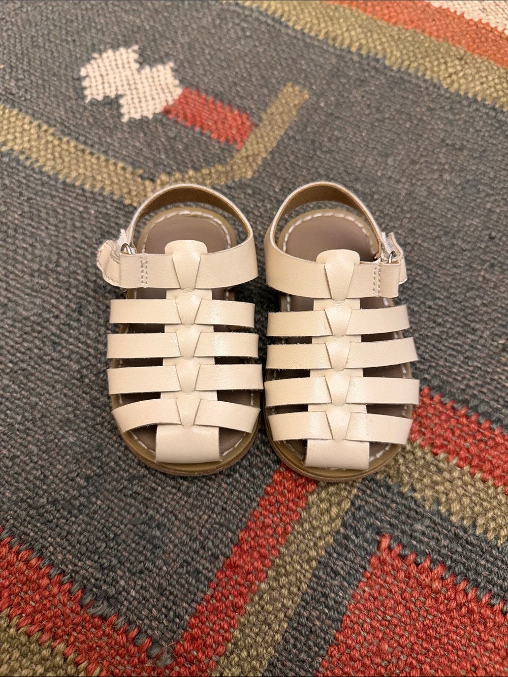 Amazon Cream Leather Fisherman Sandals